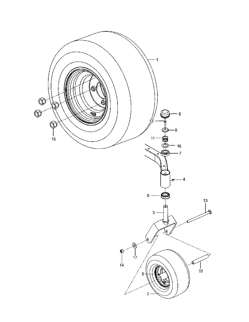 Wheels & tires Diagram and Parts List for 967271701-00  Husqvarna Lawn Tractor