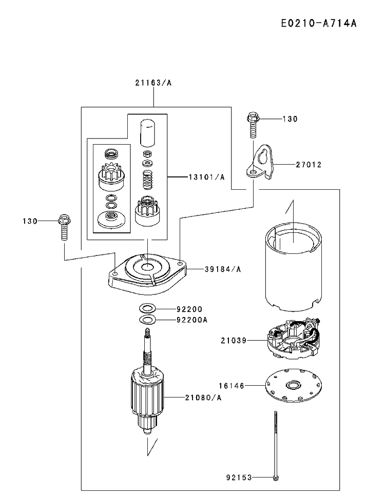 Starter Diagram and Parts List for FS481V-AS55 2017-09 Husqvarna Engine