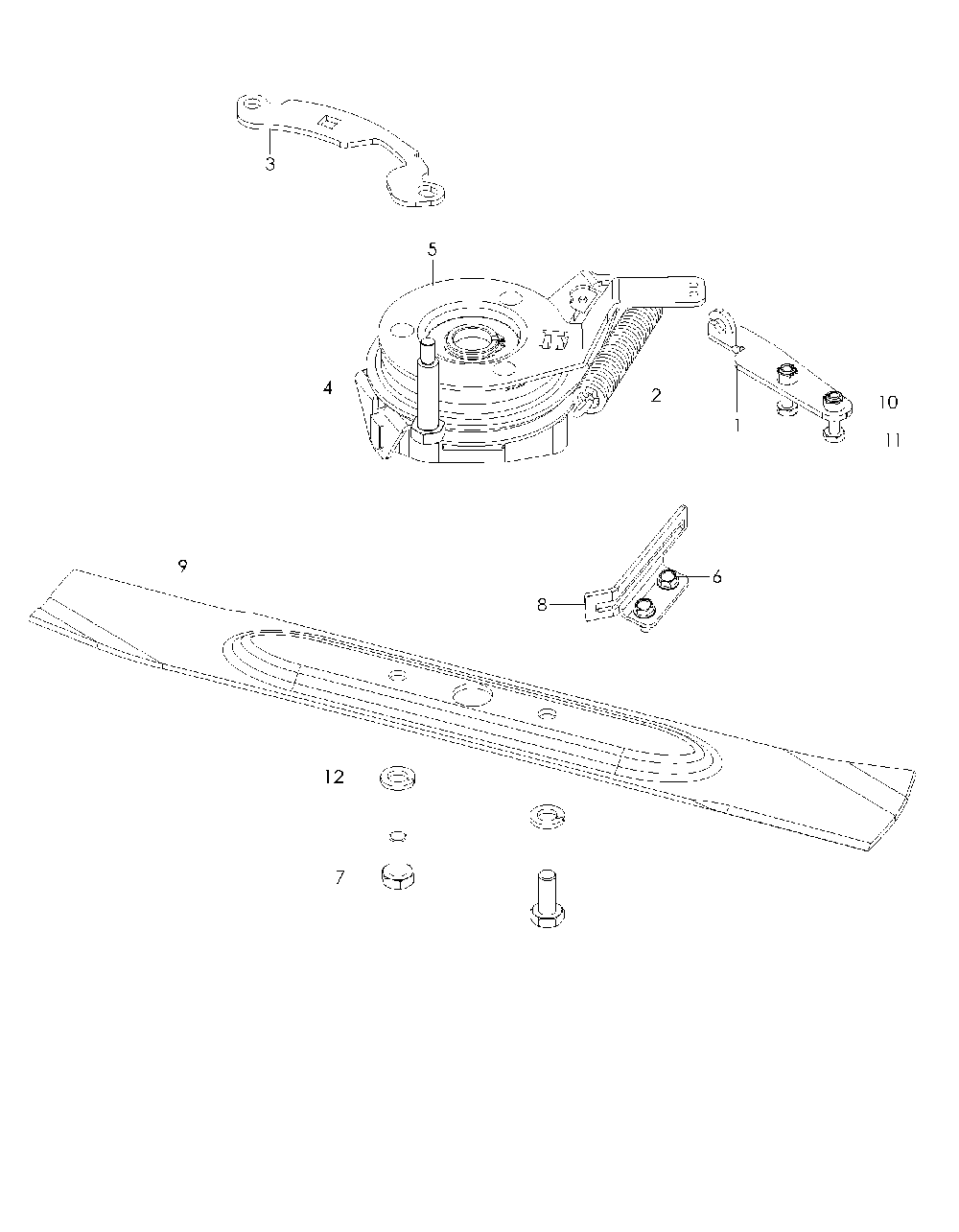 Cutting Equipment Diagram and Parts List for W21SBKC968999640 2007-03 Husqvarna Lawn Mower