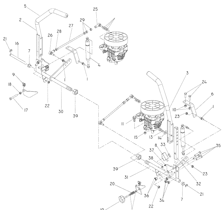 Steering Diagram and Parts List for LZ6130 (968999675)(2007-12) Husqvarna Lawn Mower