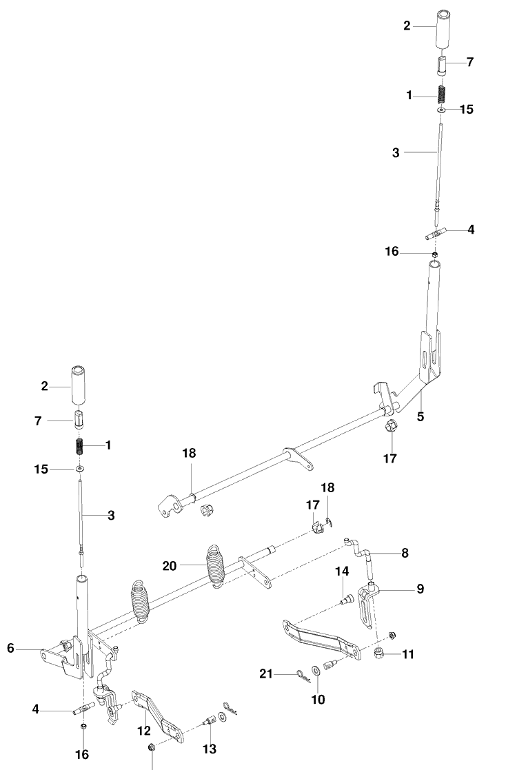 Brake Lit Diagram and Parts List for RZ4219 (96521501)(2010-01) Husqvarna Lawn Mower