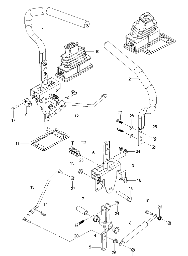 Steering Diagram and Parts List for Z254F (96795400100)(2018-10) Husqvarna Lawn Mower