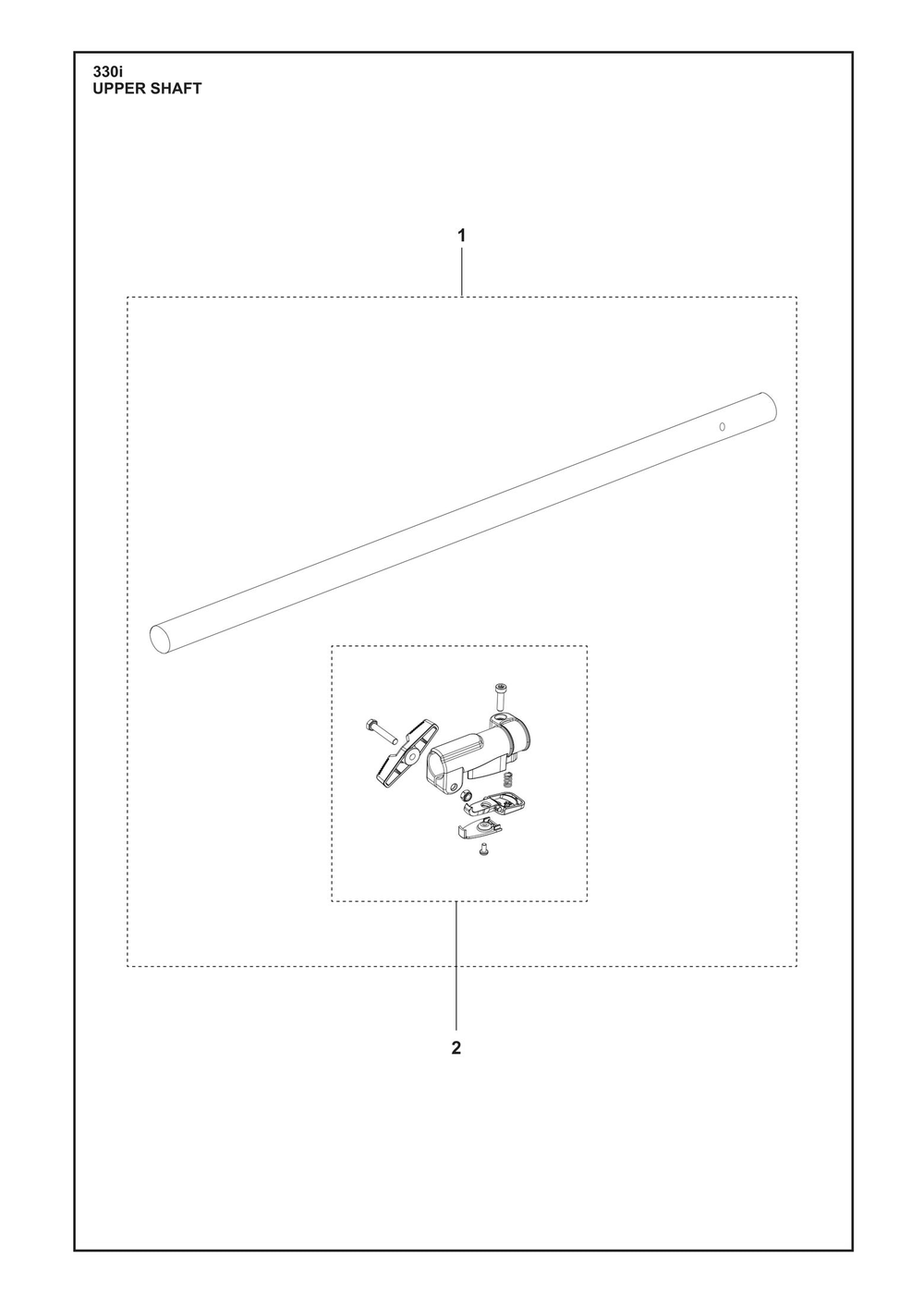 Shaft Diagram and Parts List for 330IKP  Husqvarna Pole Saw