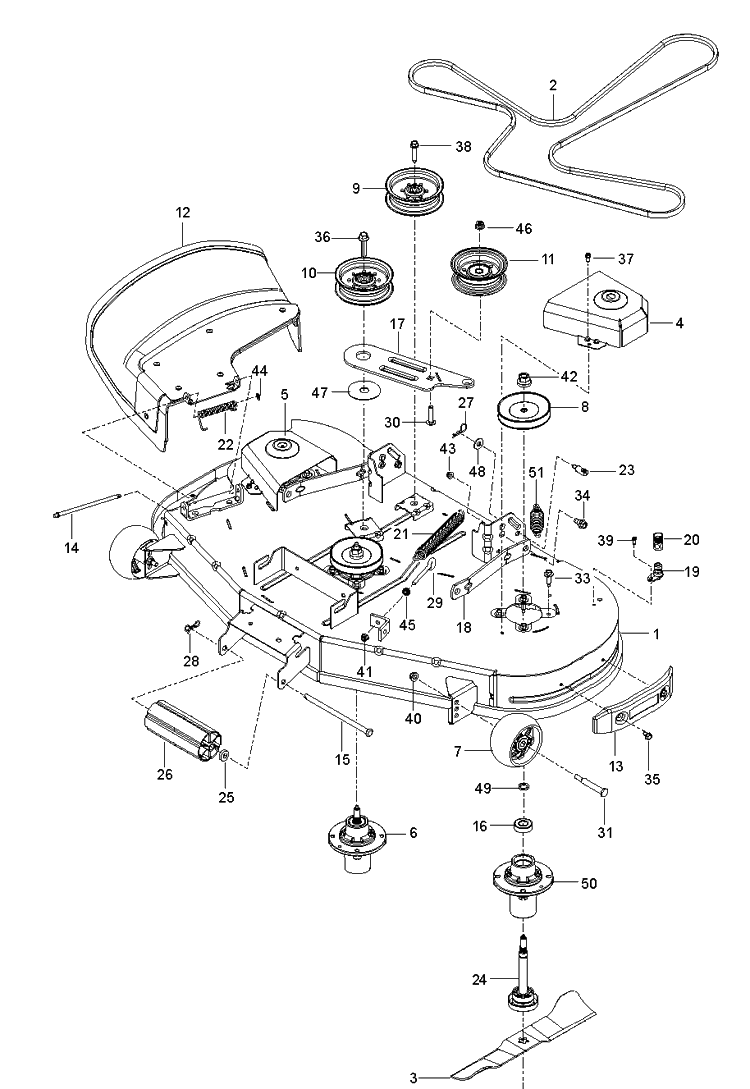 Mower Deck / Cutting Deck Diagram and Parts List for Z248F (96795390200)(2018-09) Husqvarna Lawn Mower