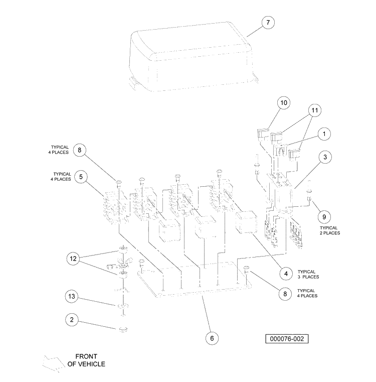 Electrical Component Box, Diesel Vehicles Diagram and Parts List for HUV4420G 2006-11 Husqvarna Lawn Tractor