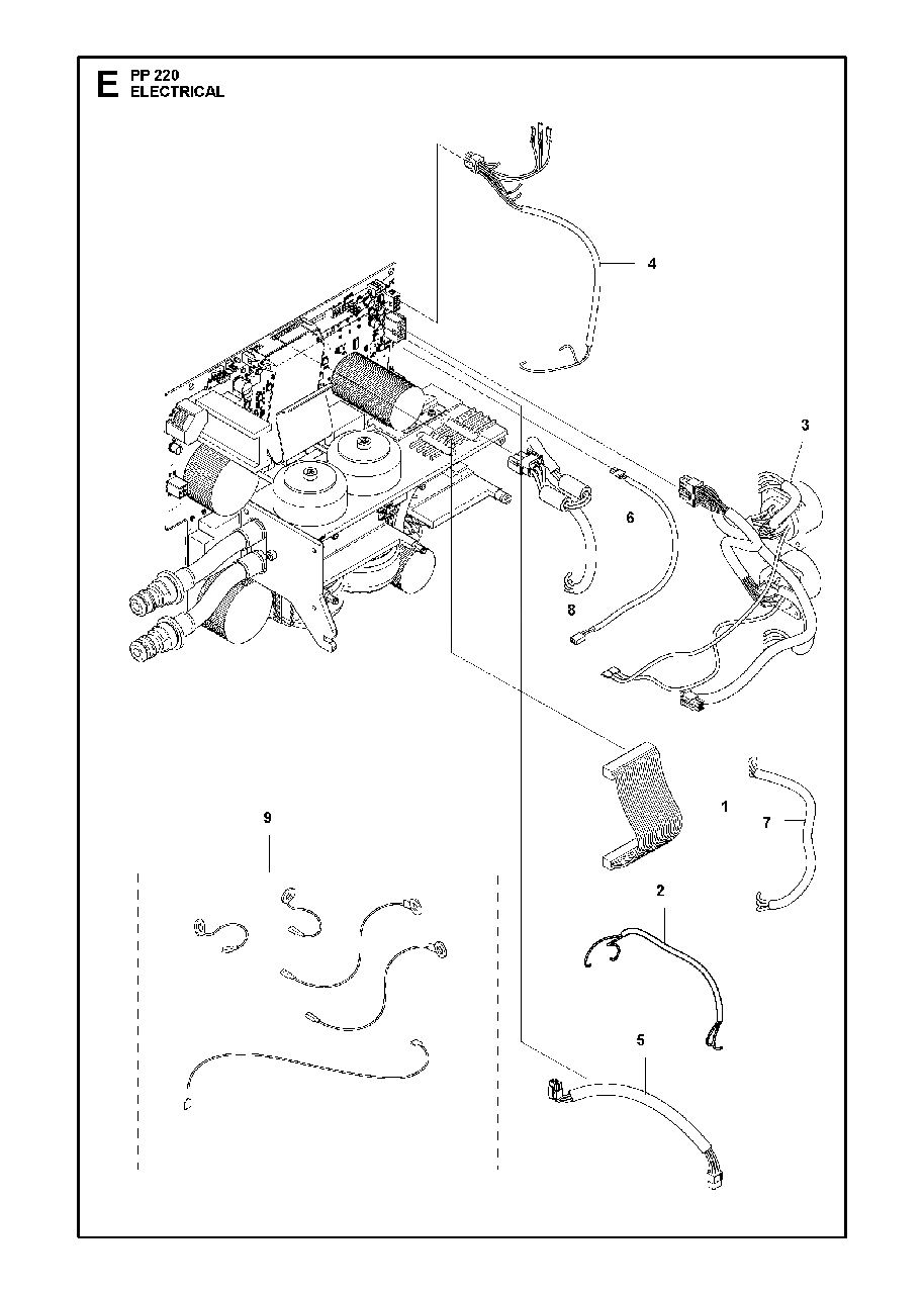 Electrical Diagram and Parts List for PP220 (20163400001 & Above)(2016) Husqvarna Miscellaneous