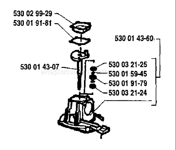 Page D Diagram and Parts List for 18H 1992-03 Husqvarna Trimmer