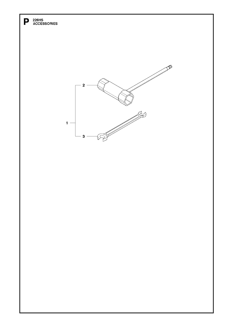 Accessories 2 Diagram and Parts List for 226HS75S (967279602)(20150400001-Current) Husqvarna Hedge Trimmer