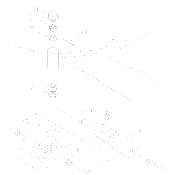 Wide Caster Assemblies Diagram and Parts List for ZTH7227KOB (968999225)(2002-10) Husqvarna Lawn Mower