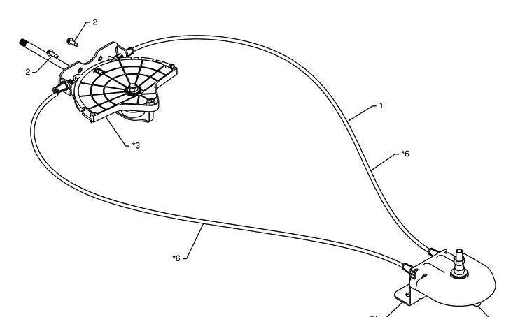 Cable Rotator Assembly Diagram and Parts List for 924SB (96193003501)(2008-10) Husqvarna Snow Blower