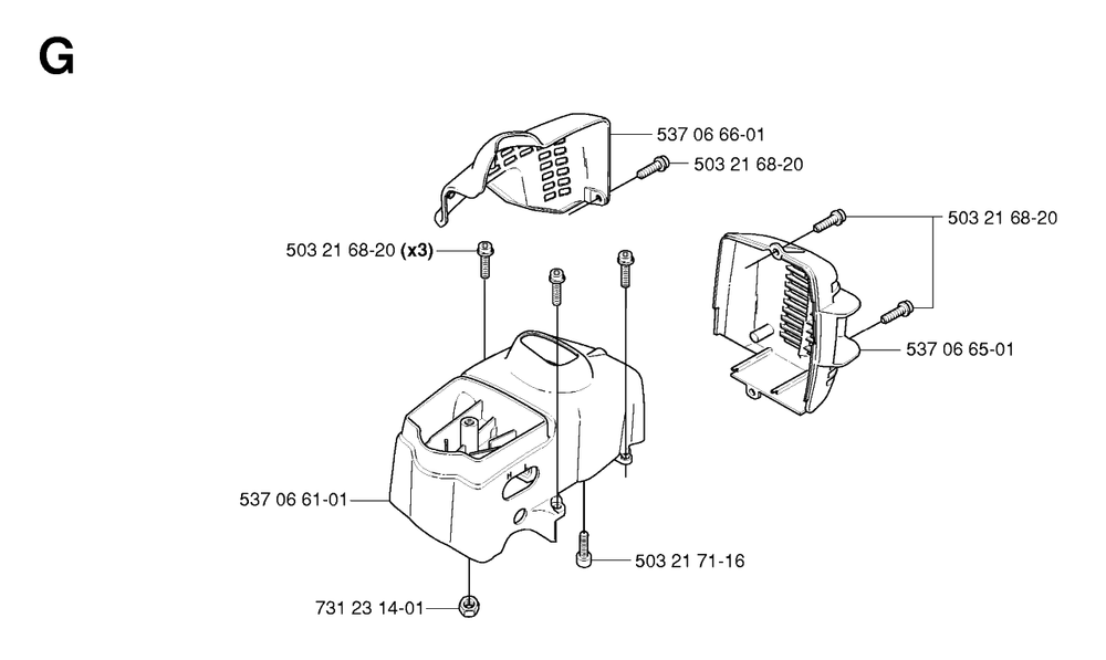 Housing Diagram and Parts List for 326HE4X 20054000001 - 20090900000 Husqvarna Hedge Trimmer