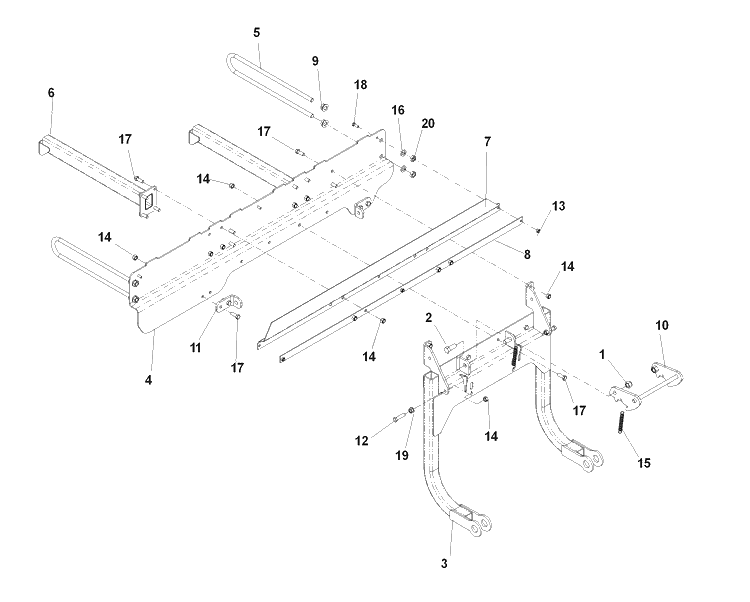 Hitch Assembly Diagram and Parts List for IZ5225TXPKOA (968999307)(2007-04) Husqvarna Lawn Mower