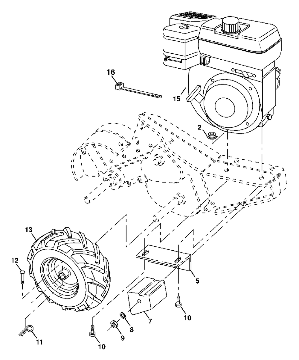 Mainframe, Right Side Diagram and Parts List for 650RTT (954329172-A)(2003-01) Husqvarna Tiller