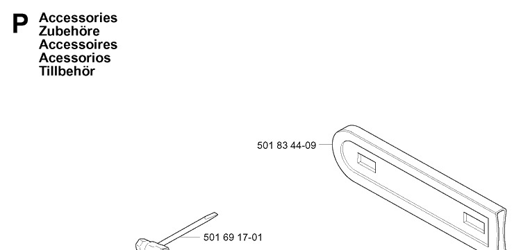 Accessories Diagram and Parts List for 338XPT 20060100001-20063600000 Husqvarna Chainsaw