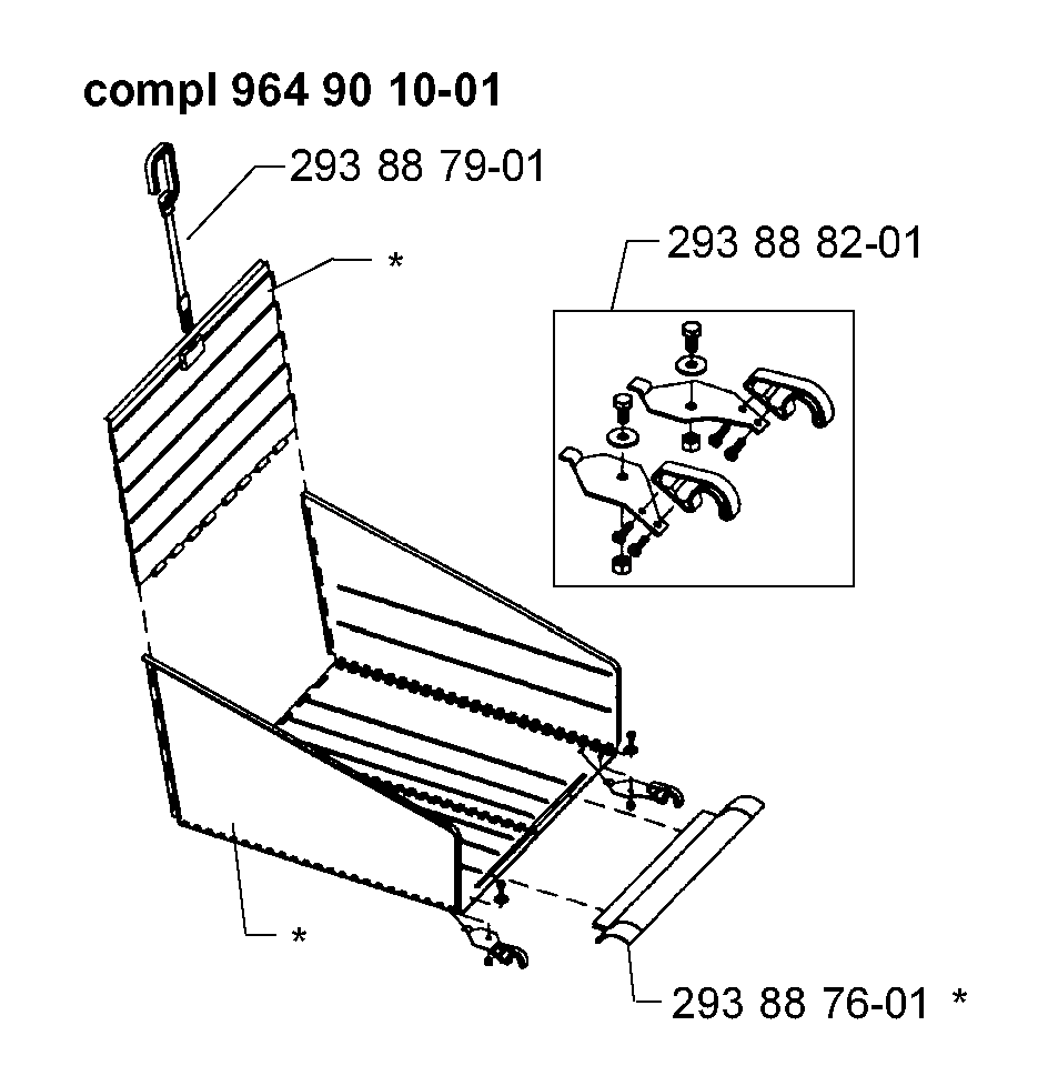Bagger Diagram and Parts List for 540NOVOLETTE 2000-02 Husqvarna Lawn Mower