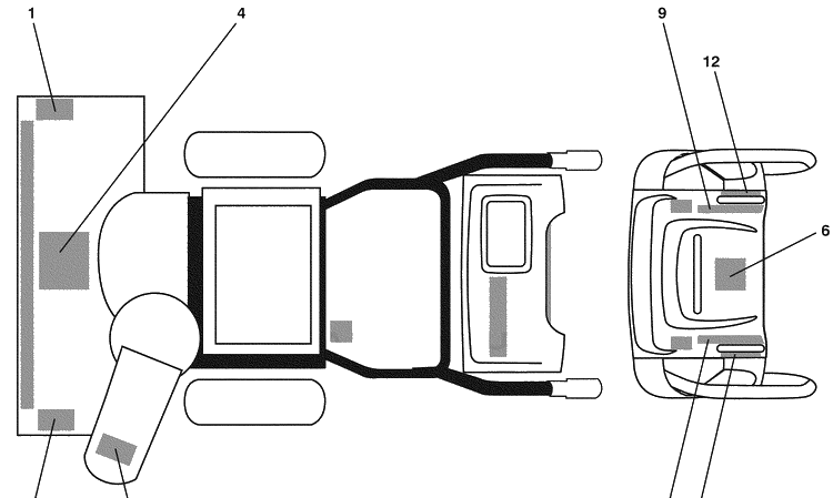 Decals Diagram and Parts List for 15530SBLS (96193003801)(2009-06) Husqvarna Snow Blower