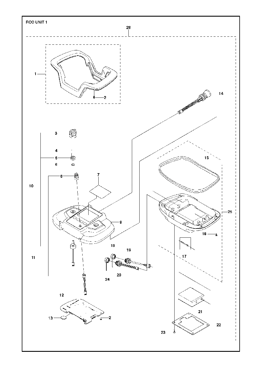 Remote Control Diagram and Parts List for PP480 (20134402530 & Above)(2013-11) Husqvarna Miscellaneous