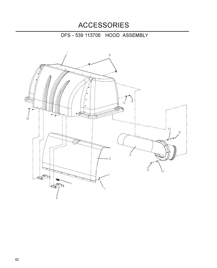 Accessories J Diagram and Parts List for IZ5223 (968999707)(2007-09) Husqvarna Lawn Mower
