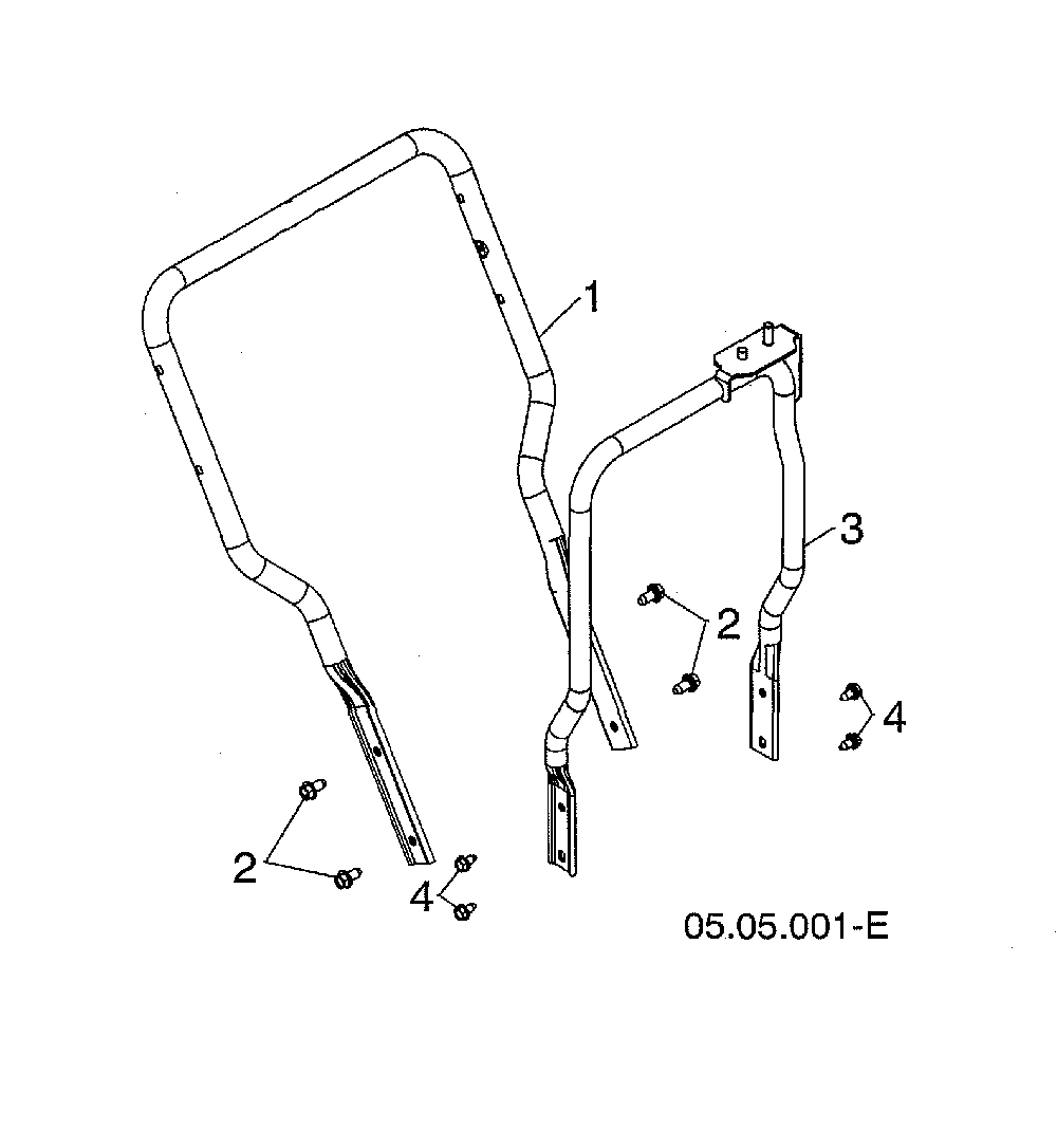 Lower handle Diagram and Parts List for 96193009604  Husqvarna Snow Blower