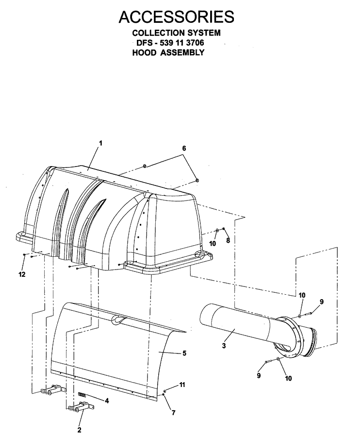 Accessories 5 Diagram and Parts List for IZ5223 (968999526)(2006-08) Husqvarna Lawn Mower