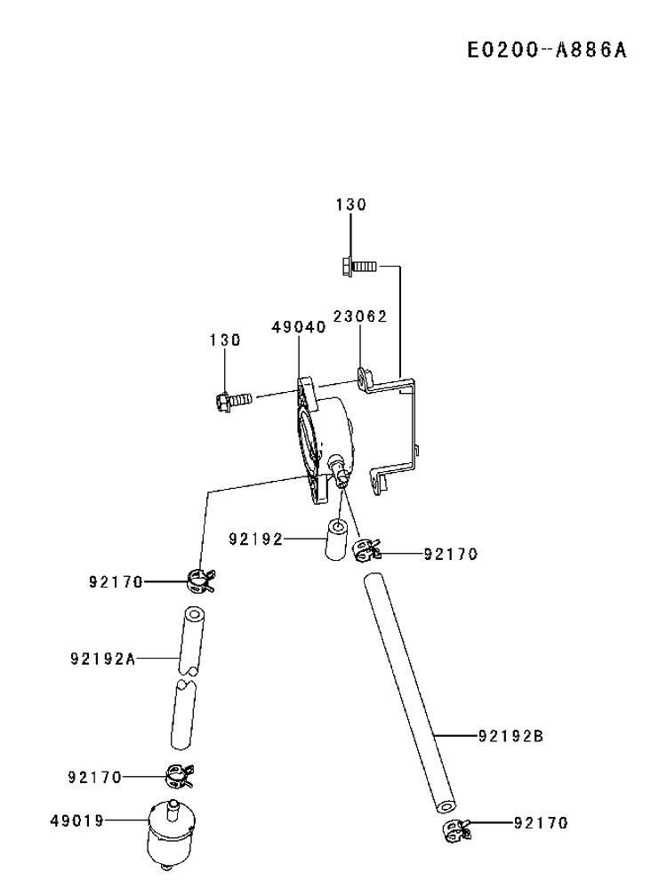 Fuel Valve Diagram and Parts List for FX801V-FS00 2017-09 Husqvarna Engine