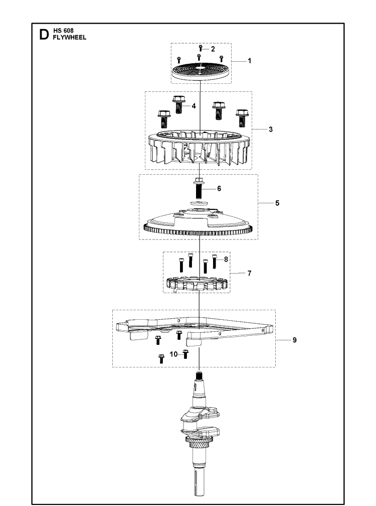 Flywheel Diagram and Parts List for 593230101 2021-01 Husqvarna Engine
