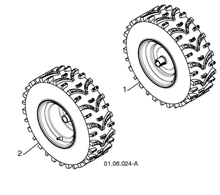 Wheels 3 Diagram and Parts List for 11524E (96193006600)(2010-05) Husqvarna Snow Blower