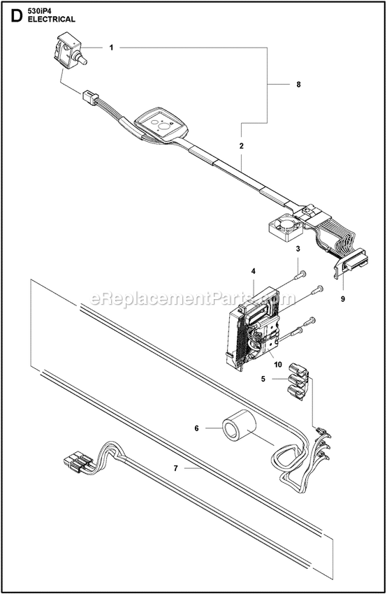 Electrical Diagram and Parts List for 530IP4  Husqvarna Lawn Tractor Accessories