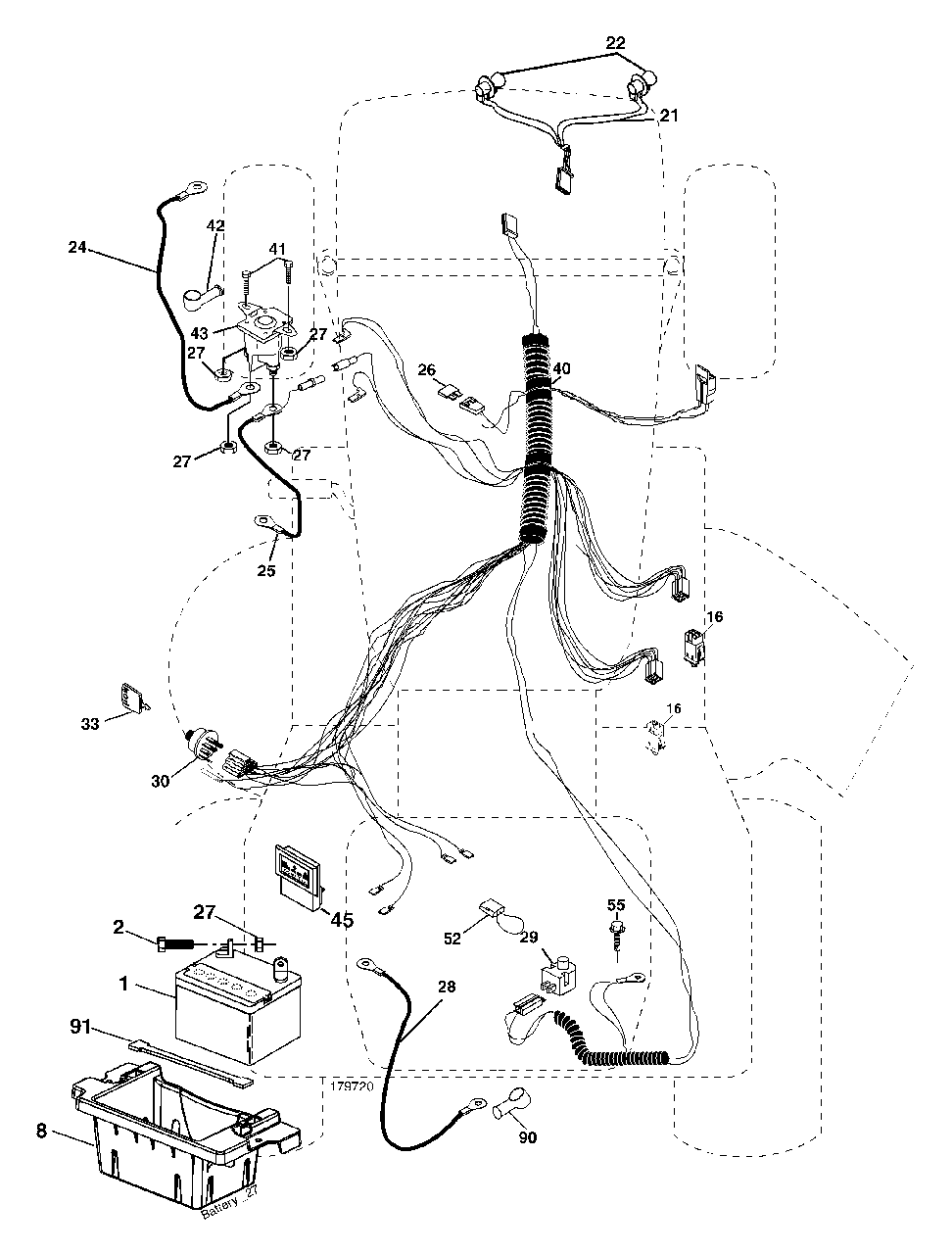 Electrical Diagram and Parts List for LTH2042 (954571953-C)(2004-03) Husqvarna Lawn Tractor