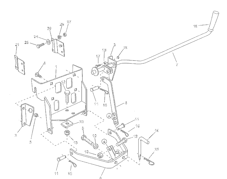 Sleeve Hitch Diagram and Parts List for SH2006 (45-03021)(2006-03) Husqvarna Lawn Tractor Accessories