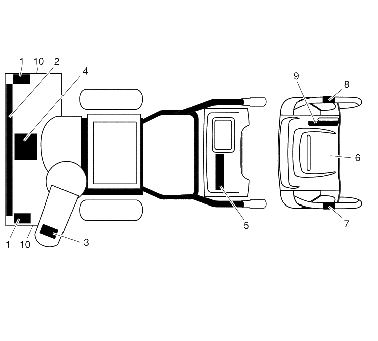Wheels / Decals 1 Diagram and Parts List for 924SBE (96193002202)(2007-10) Husqvarna Snow Blower