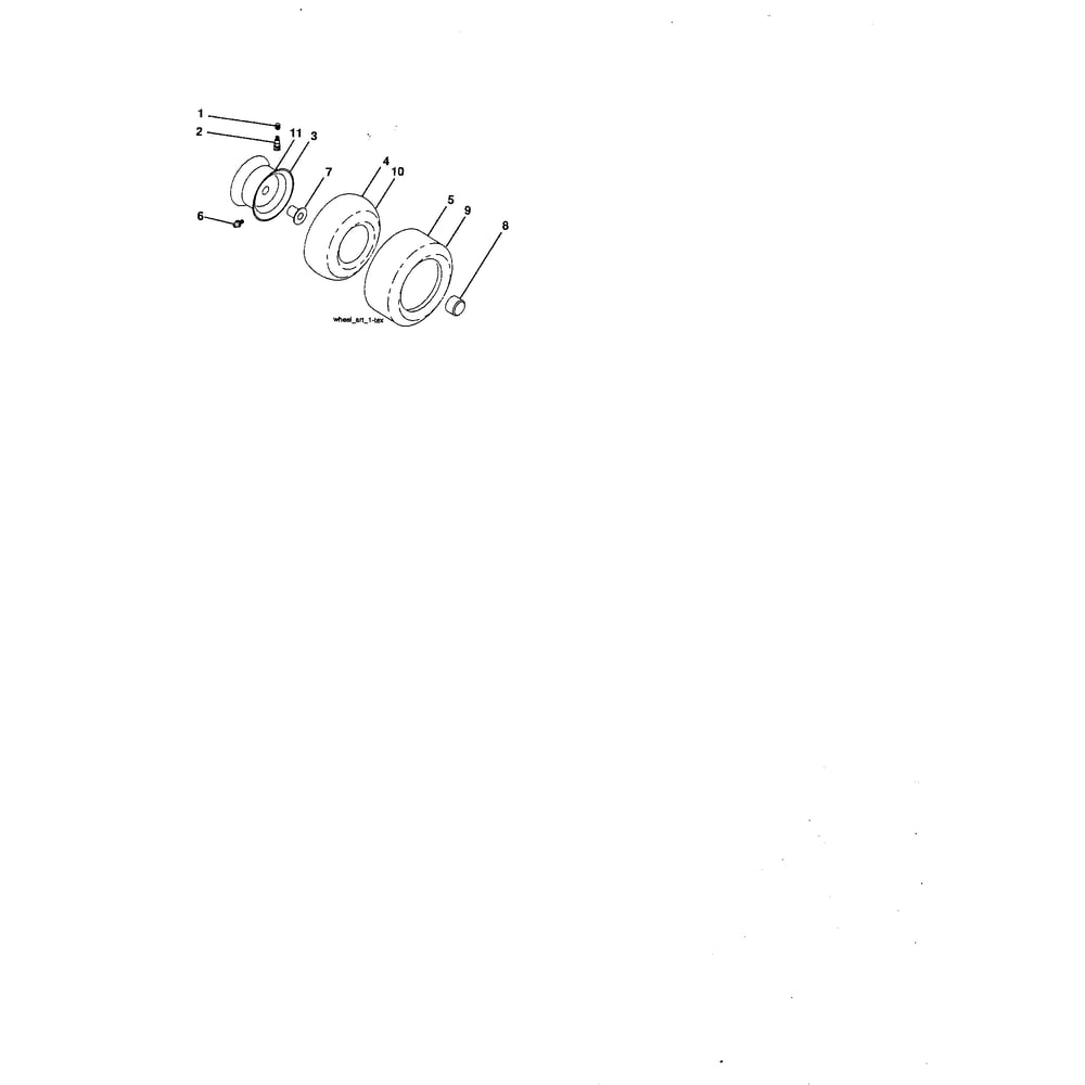 Wheels And Tires Diagram and Parts List for 917289540  Husqvarna Lawn Tractor