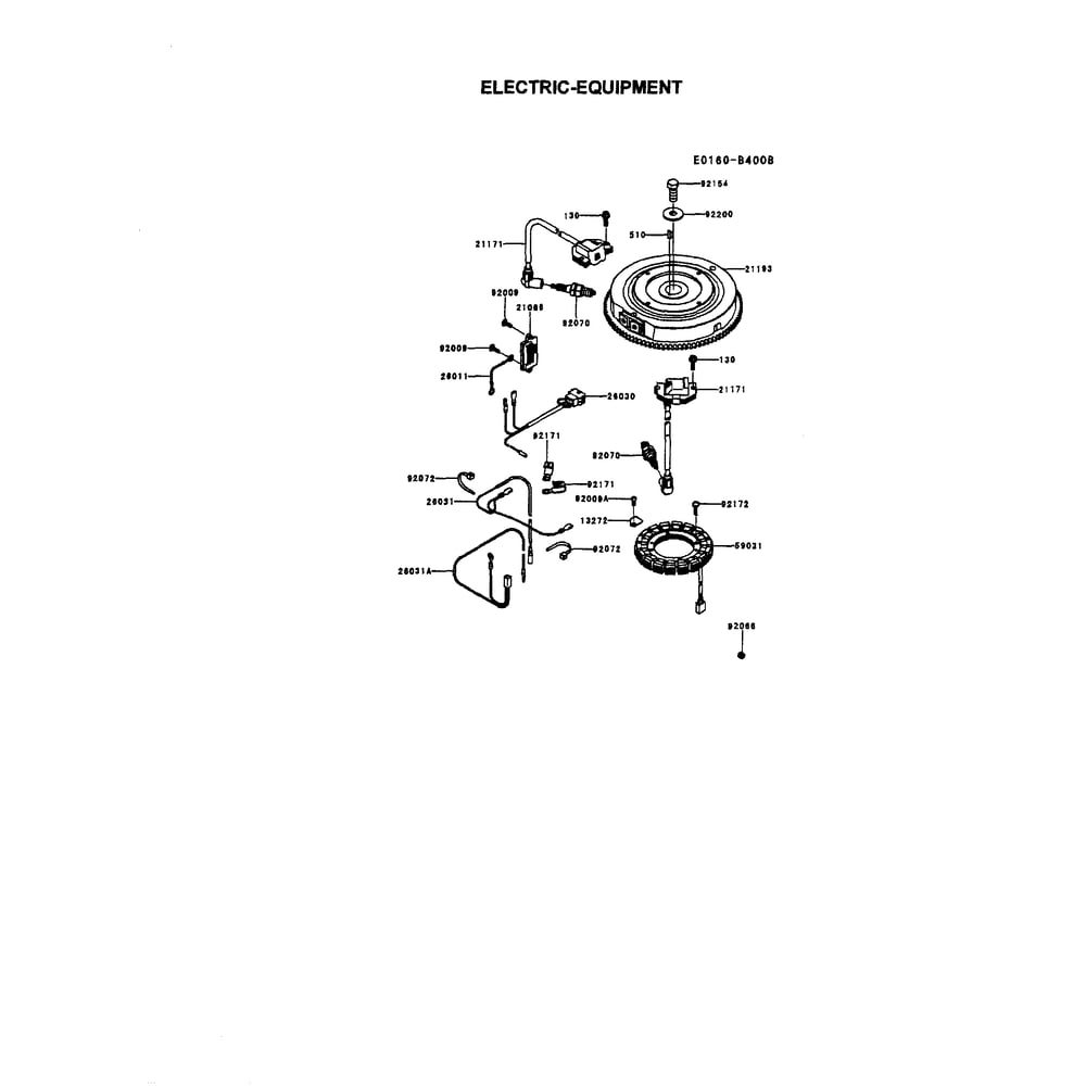 Engine >> Electric-Equipment Diagram and Parts List for 917289580  Husqvarna Lawn Tractor