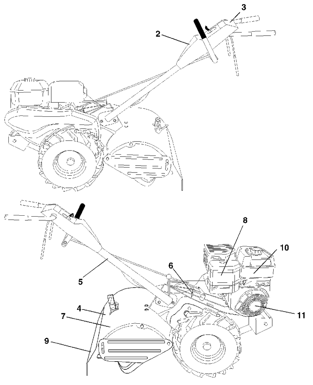 Decals Diagram and Parts List for 650BRTT (954329325-A)(2003-12) Husqvarna Tiller