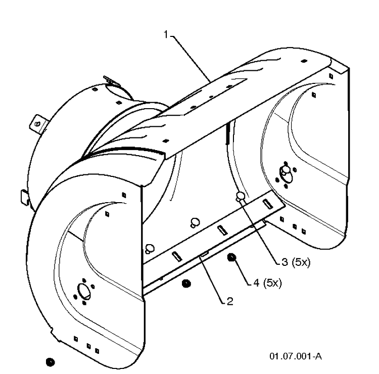 Auger Housing And Impeller 5 Diagram and Parts List for 924SB 2010-08 Husqvarna Snow Blower
