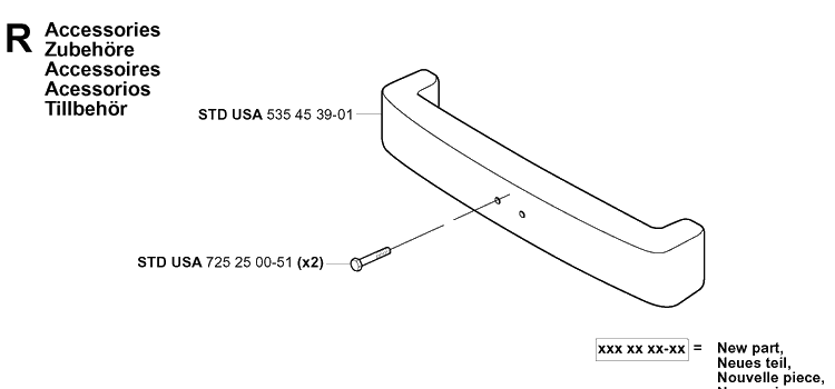 Accessories Diagram and Parts List for PR18 (953521901)(2004-01) Husqvarna Lawn Mower