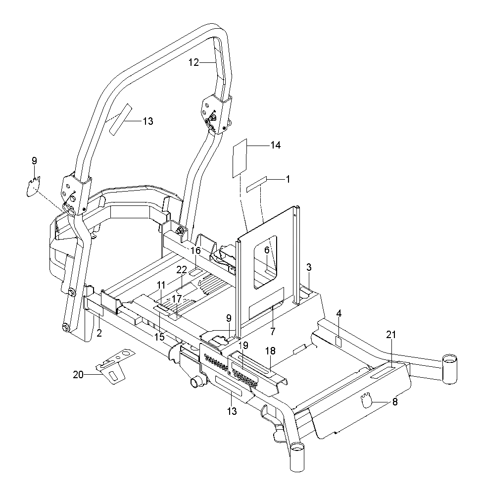 Decals Diagram and Parts List for PZ29 (966558010-00)(2019-05) Husqvarna Lawn Mower