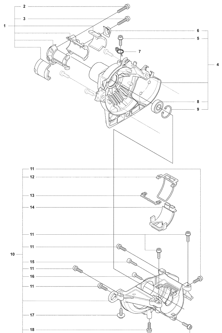 Cylinder / Antivibe Diagram and Parts List for 327P4 2008-03 Husqvarna Pole Saw