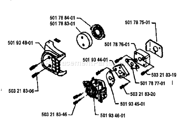 Page A Diagram and Parts List for 24H 1992-04 Husqvarna Trimmer