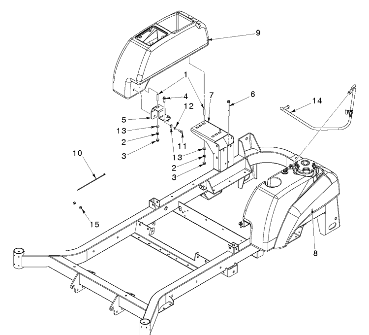 Fuel System Diagram and Parts List for MZ48 (97045570100)(2020-01) Husqvarna Lawn Mower