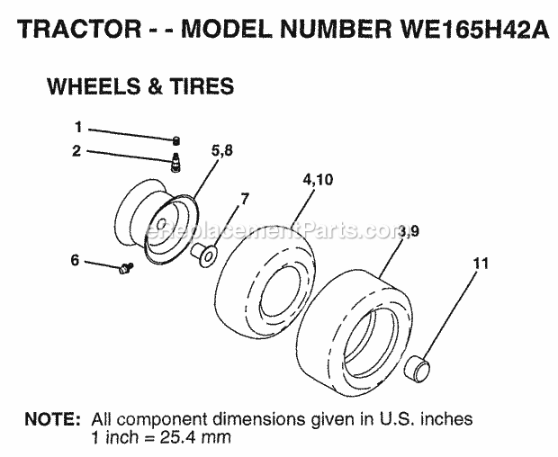 Steering Diagram and Parts List for WE165H42A 1998 Husqvarna Lawn Tractor