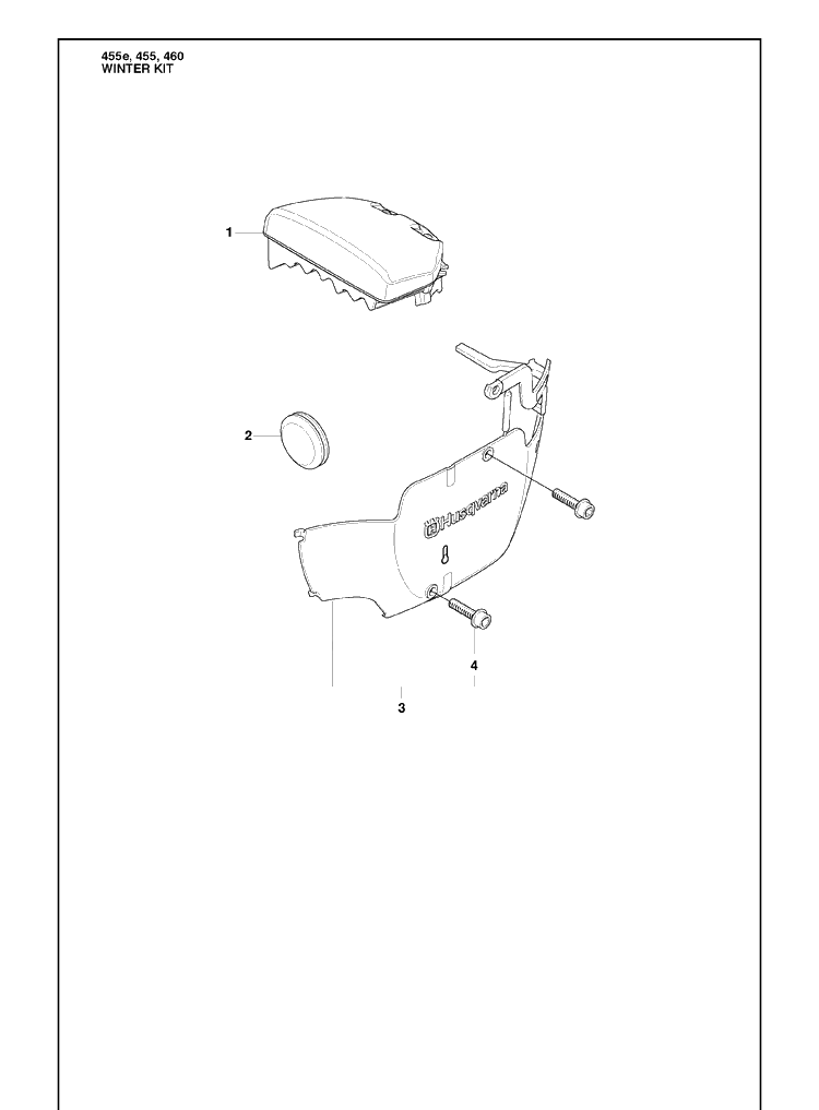 Winter Kit Diagram and Parts List for 455E 2009-10 Husqvarna Chainsaw