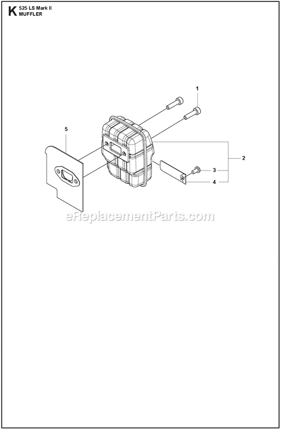 Muffler Diagram and Parts List for 525LSMARKII  Husqvarna Trimmer