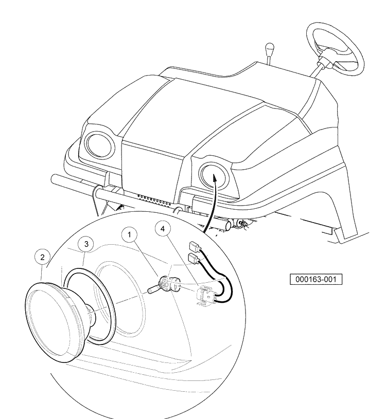 Headlights Diagram and Parts List for HUV4420G 2006-11 Husqvarna Lawn Tractor