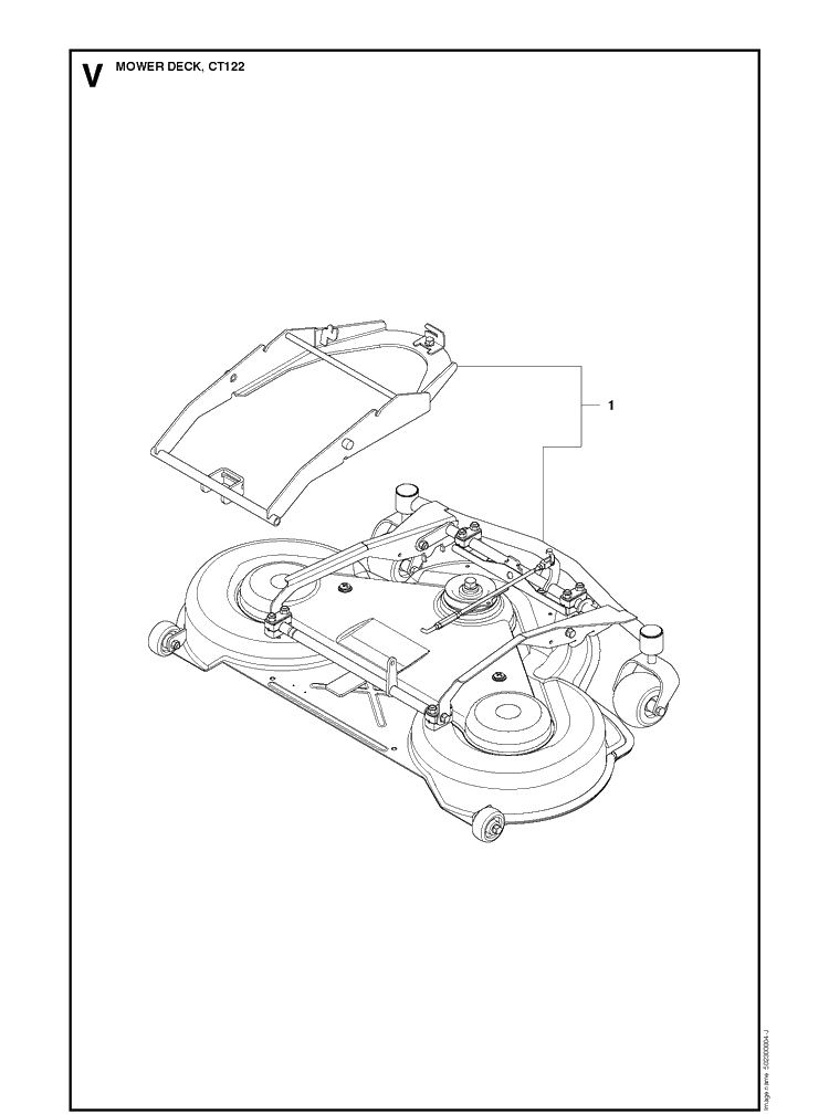 48 Inch/122cm Cutting Deck Diagram and Parts List for R422TSAWD (966632501)(2011-03) Husqvarna Lawn Mower