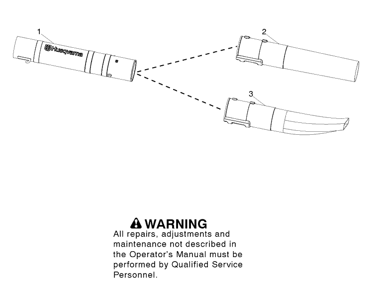 Tube Diagram and Parts List for 125BX 2010-01 Husqvarna Leaf Blower / Vacuum