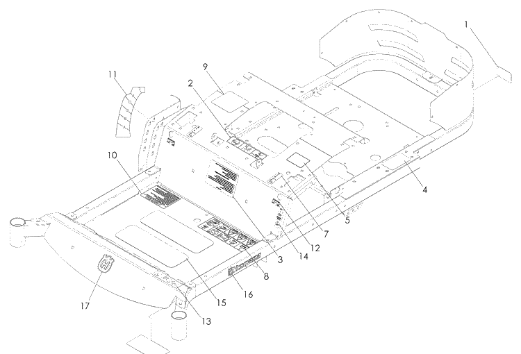 Decals Diagram and Parts List for LSZ5424 (965880901)(2008-11) Husqvarna Lawn Mower