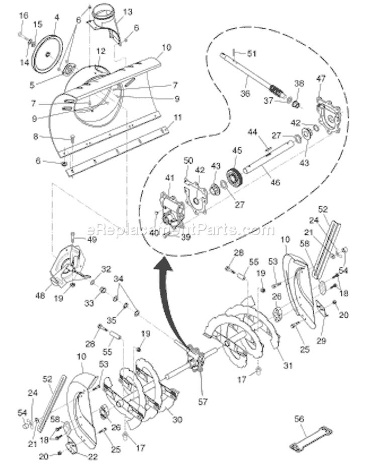 Page A Diagram and Parts List for 10527 SBE 961930016-04 -2007-11 Husqvarna Snow Blower