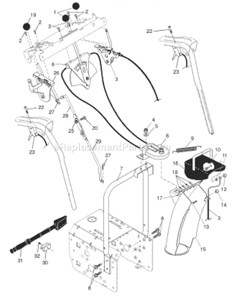 Page C Diagram and Parts List for 10527 SBE 961930016-04 -2007-11 Husqvarna Snow Blower