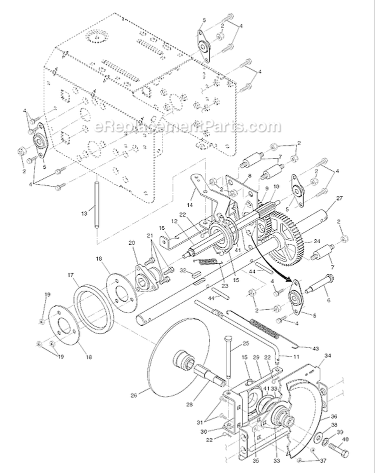 Page E Diagram and Parts List for 10527 SBE 961930016-04 -2007-11 Husqvarna Snow Blower